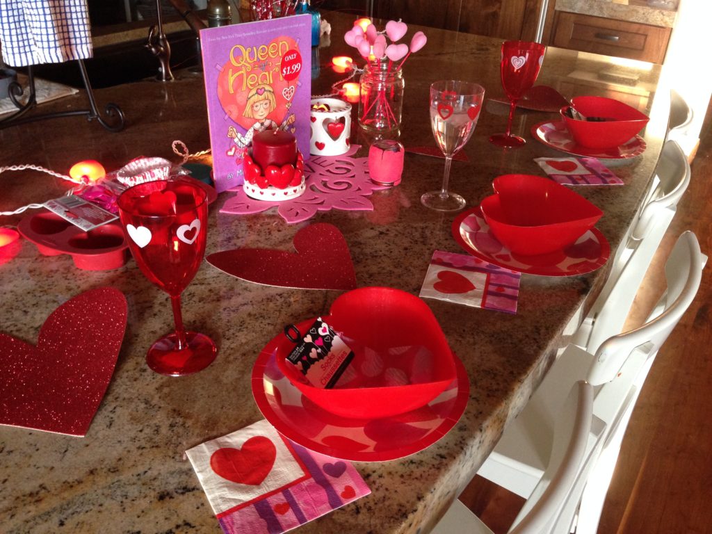 family valentines day dinner idea: the setting