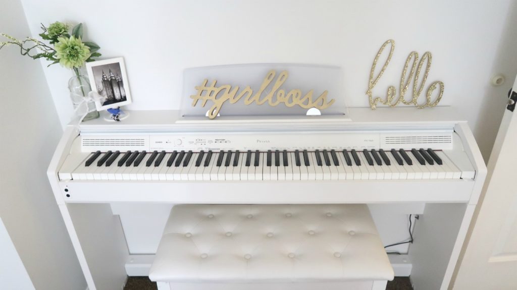 White piano makeover