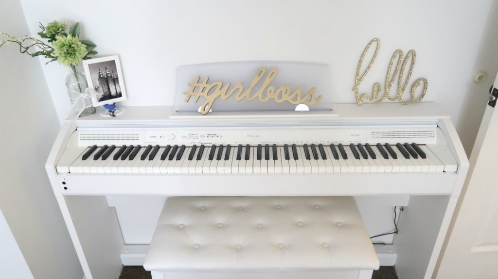 White piano makeover