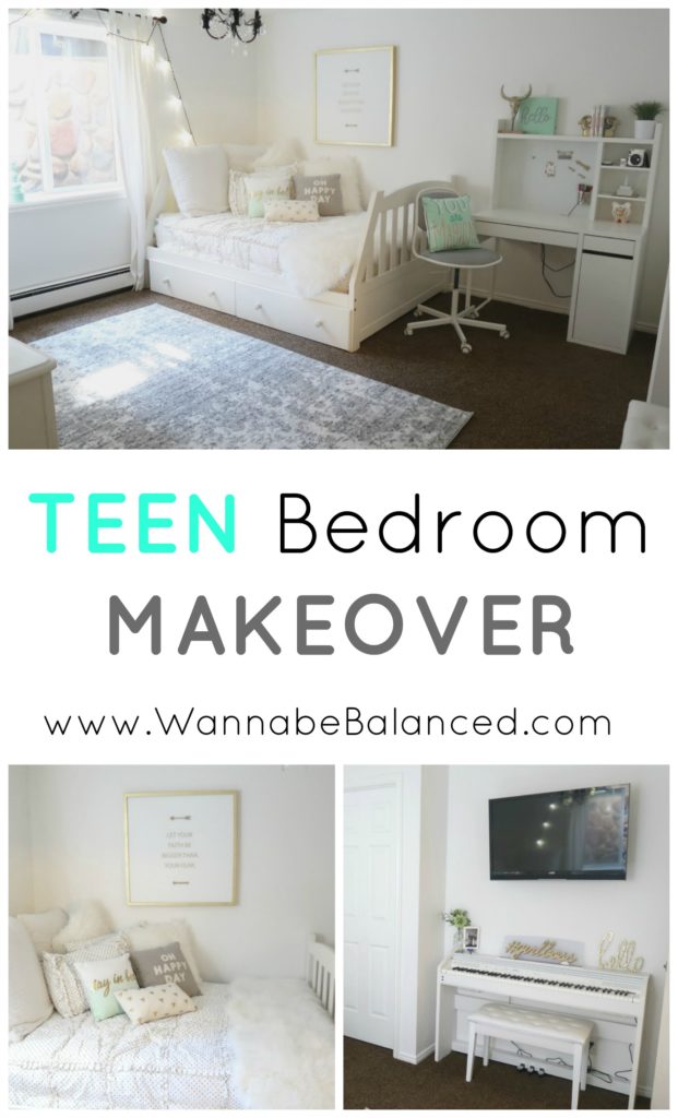 Cute Teen Bedroom Reveal ~ Makeover - Wannabe Balanced Mom