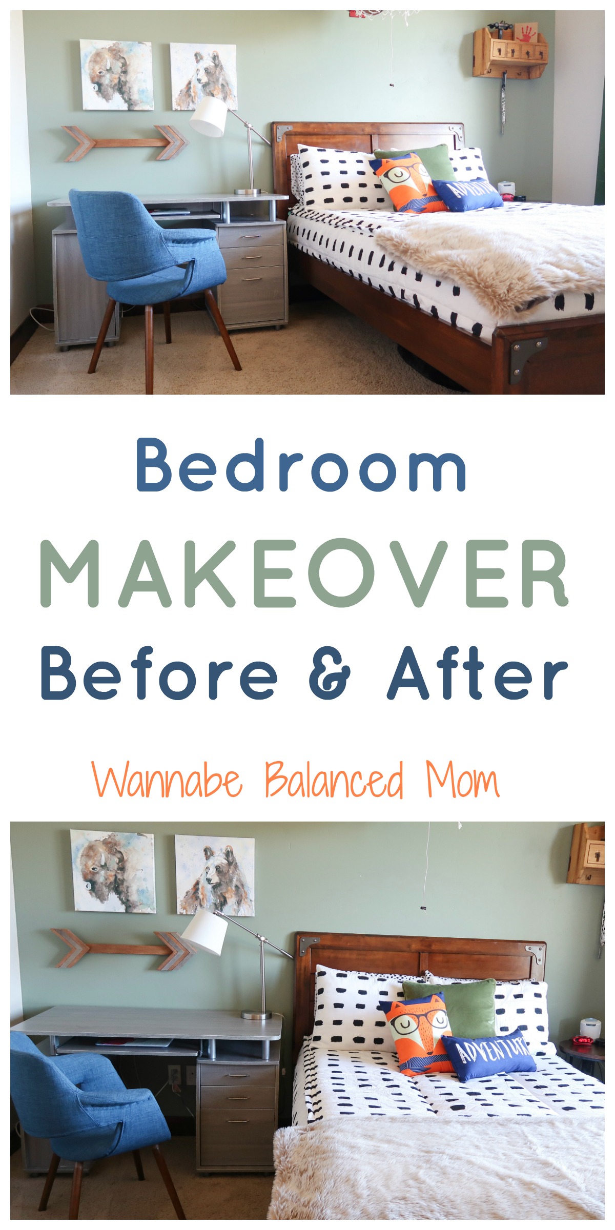 Boy Bedroom Transformation - Wannabe Balanced Mom